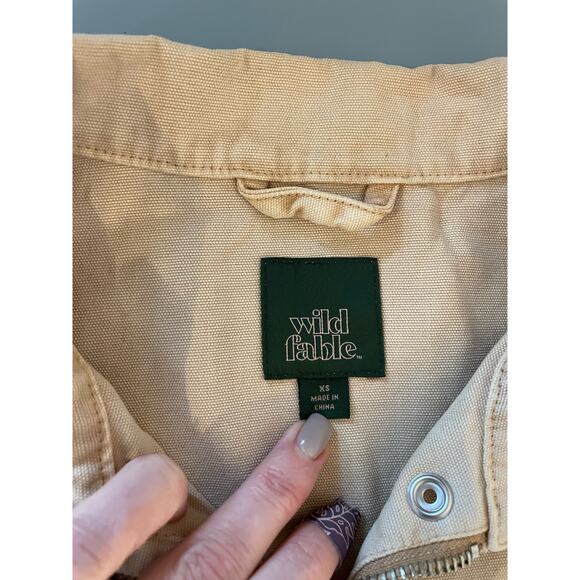 Wild Fable womens tan light canvas style jacket size XS - Picture 9 of 10